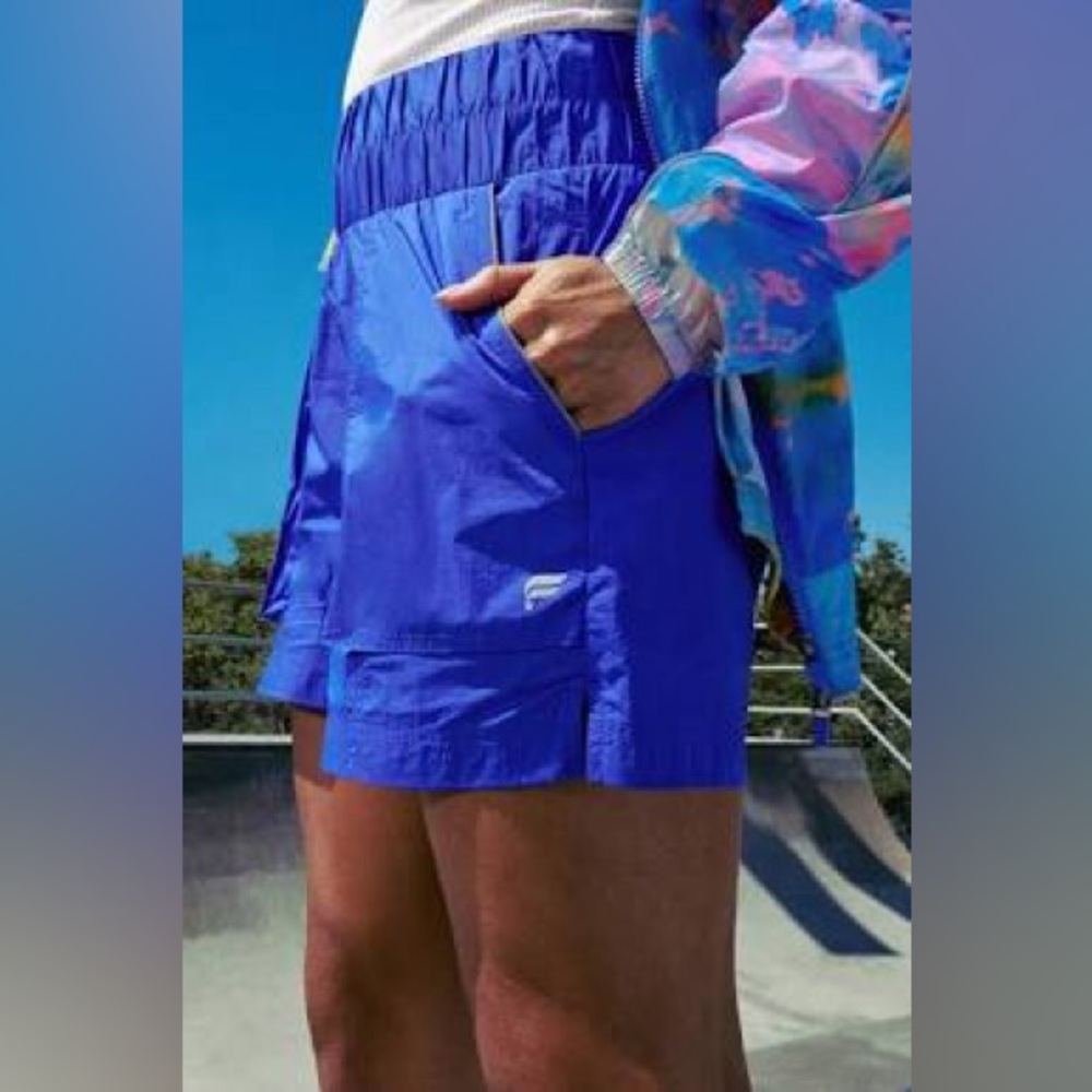 FABLETICS Ultra High-Waisted Piped Nylon Short.